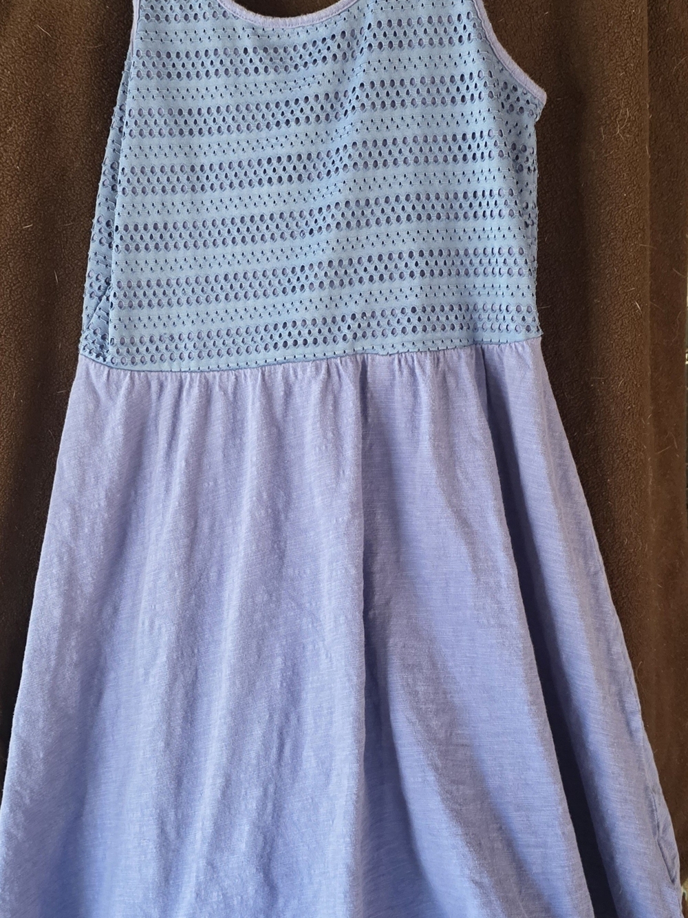 Old Navy Light Blue Womens Sleeveless Eyelet Dress